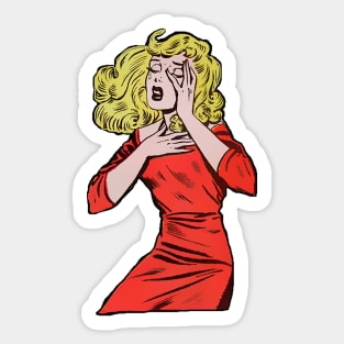 Soon me? Sad girl for suffering an injustice. Sticker